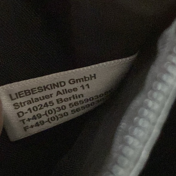 Liebeskind leather wallet full zipper closure tassel pull neutral black minimal - Picture 9 of 10